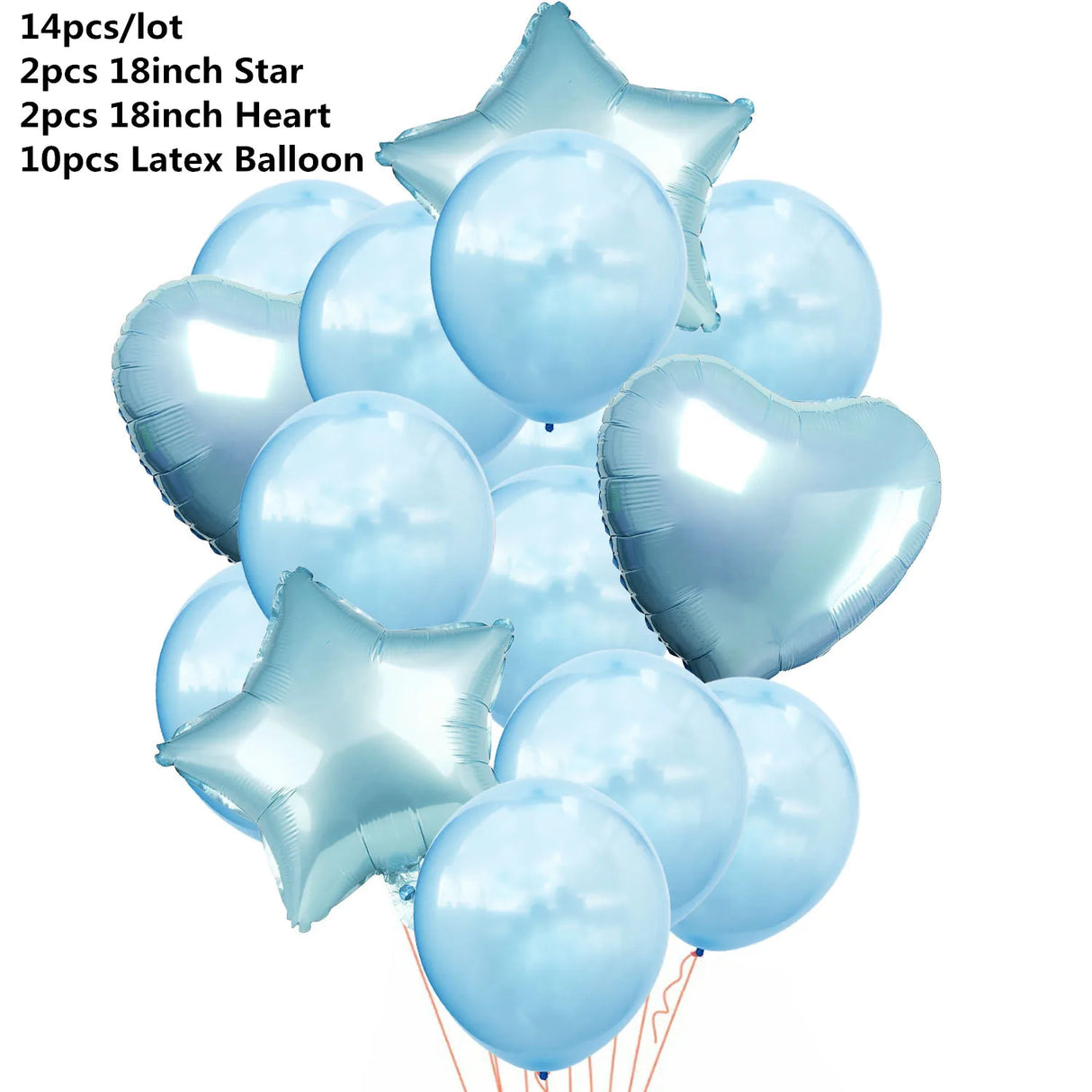 ミックスメタリックバルーンセット 10/14個