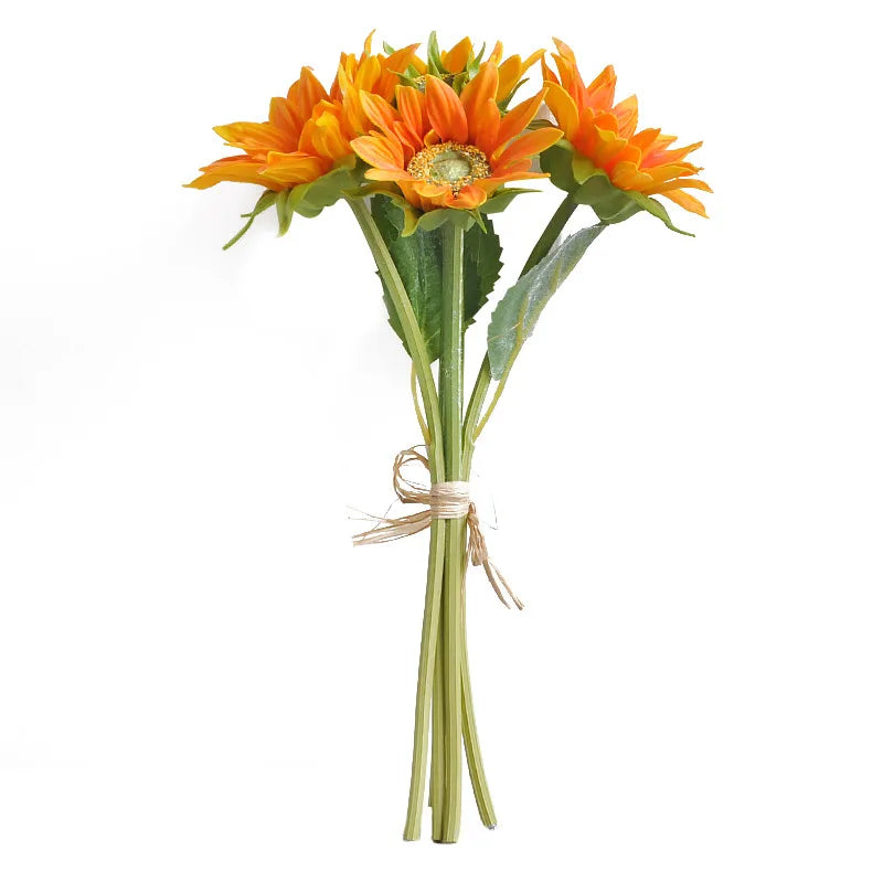 人工シリコンひまわりブーケ・造花・リアルタッチ・フェイクプラント