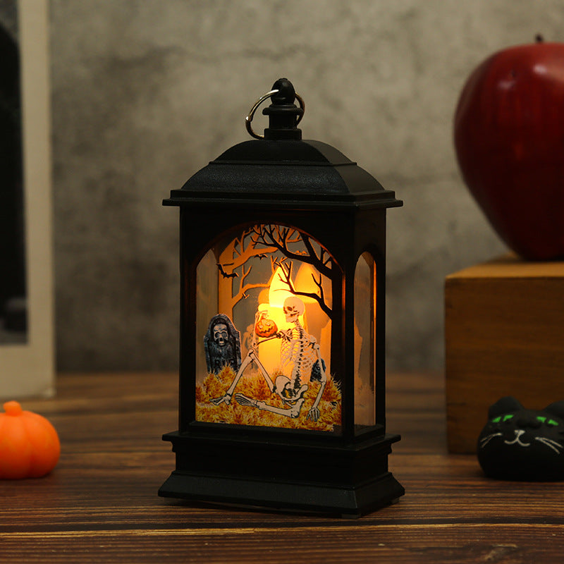 イベント・ハロウィングッズ|ポータブル ハロウィン LEDパンプキンランタン(13.5c)