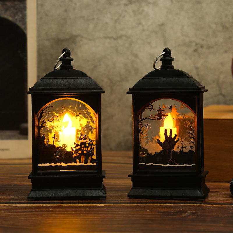 イベント・ハロウィングッズ|ポータブル ハロウィン LEDパンプキンランタン(13.5c)