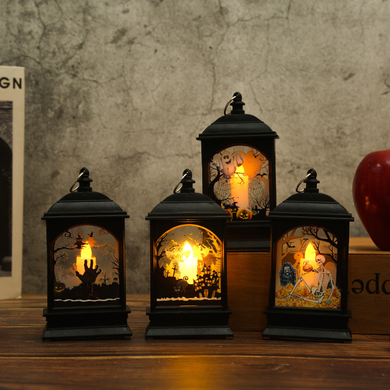 イベント・ハロウィングッズ|ポータブル ハロウィン LEDパンプキンランタン(13.5c)