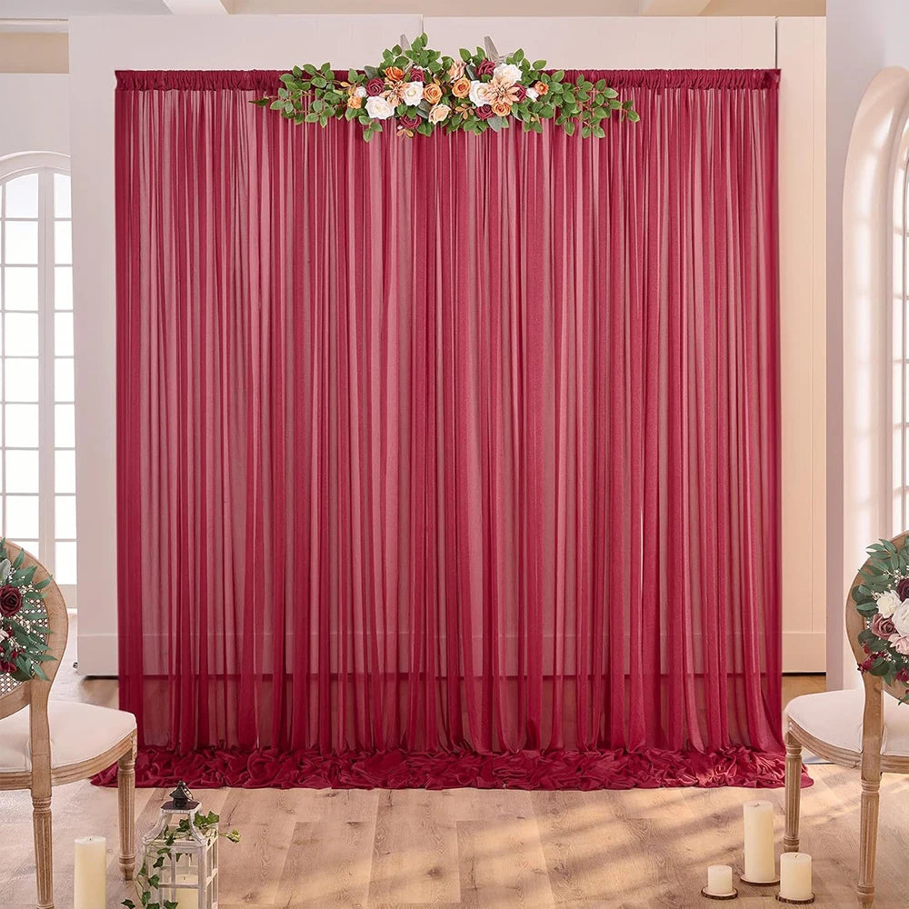 シアーチュールバックドロップカーテン