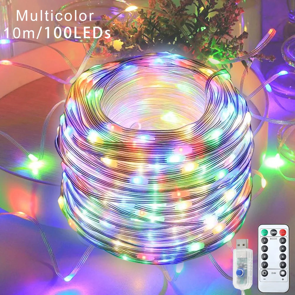 ドレープライト|イベント・クリスマス装飾|USBストリングライト( 5M/10M/20M)