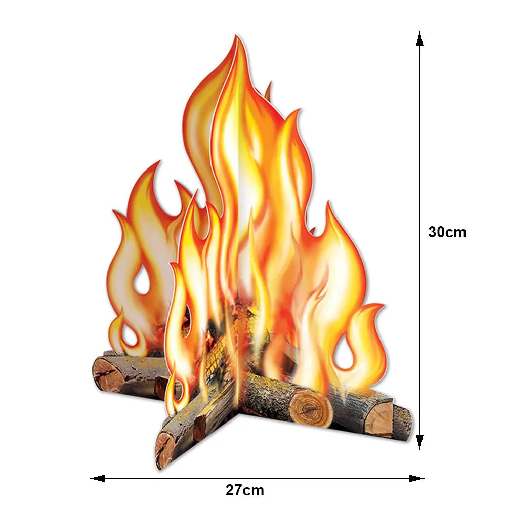 イベント・パーティーグッズ|3D段ボール製キャンプファイヤー装飾