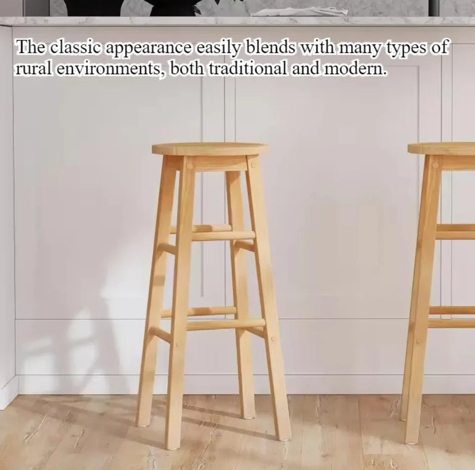 モダン無垢材ハイスツール バー・商業用