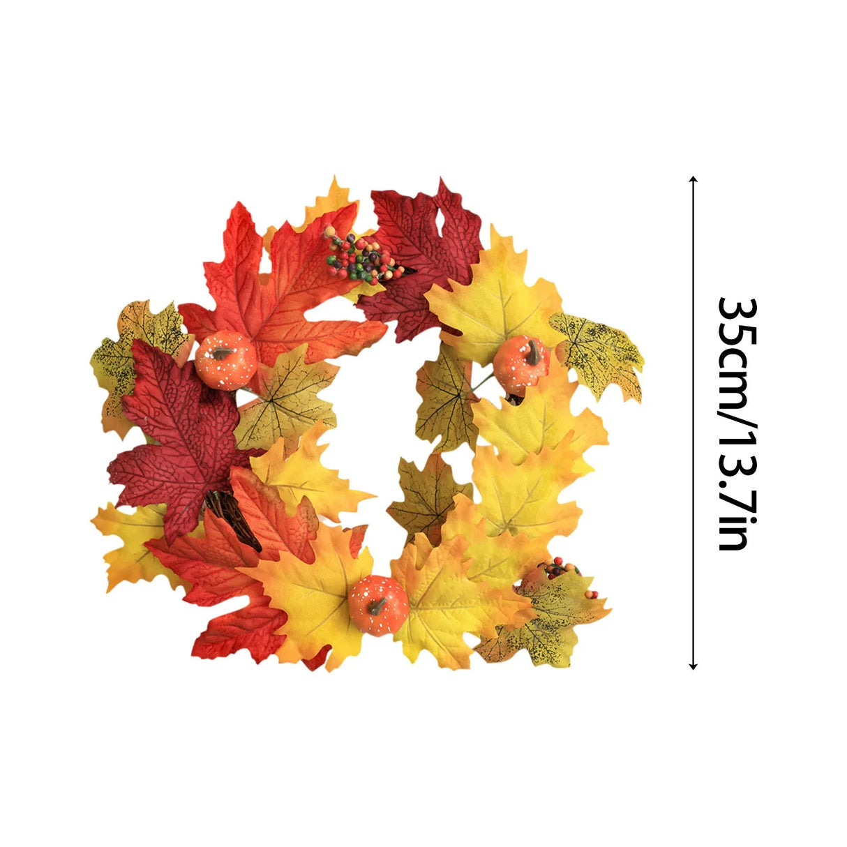 イベント・ハロウィングッズ|秋のメープルリーフとパンプキンリース