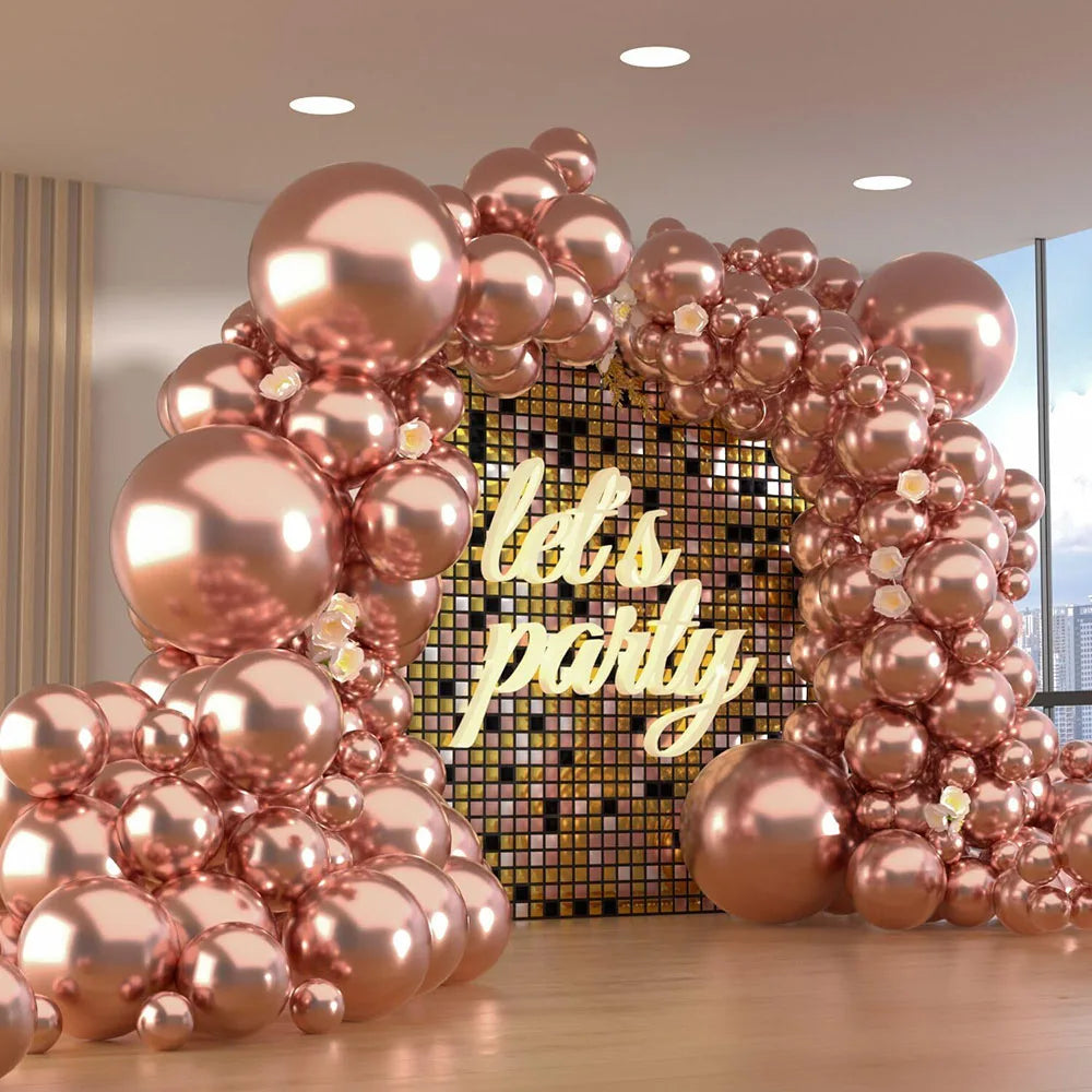 150個入り多サイズ黒バルーンセット