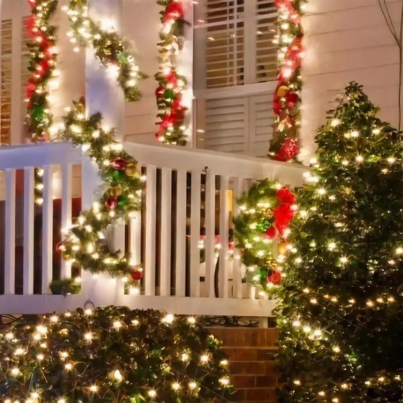 クリスマスガーランド|イベント・クリスマス装飾|LEDライト付きガーランド 5m