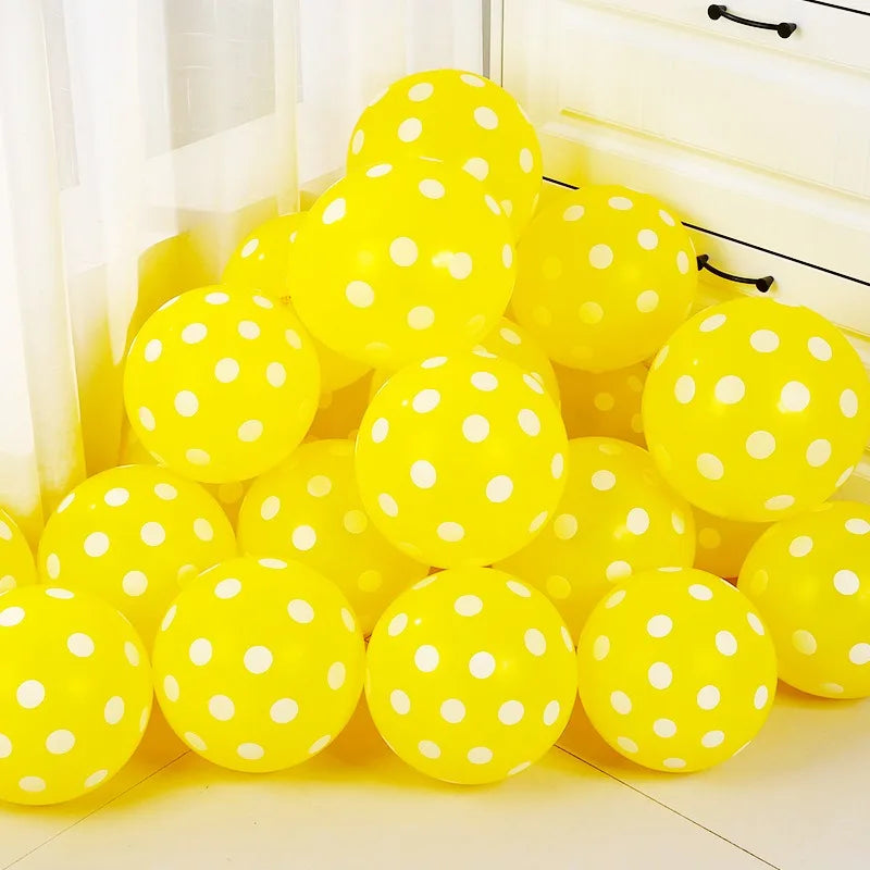 12インチ透明水玉バルーン 赤いドット型