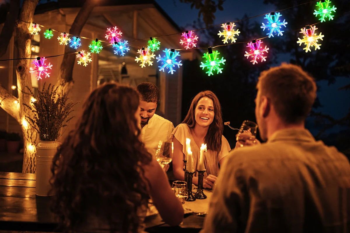 ソーラーライト|イベント・クリスマス装飾|ソーラー充電式 防水LEDイルミネーションライト (22M)