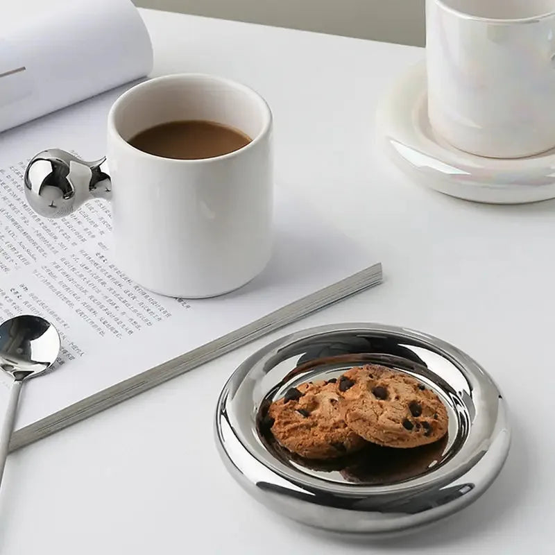 |イベント・ノベルティ用品 | セラミック製 ソーサー付マグカップセット | 300ml