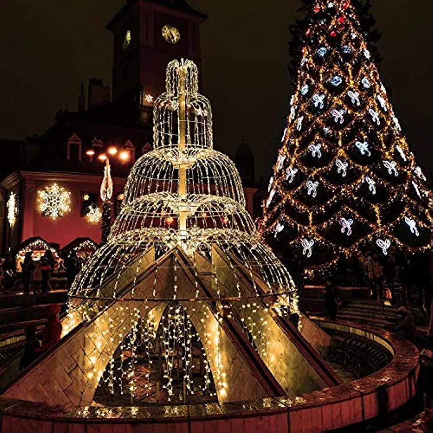 カーテンライト|ソーラーライト|イベント・クリスマス装飾|ソーラー式 屋外用カーテンライト(3.5m)