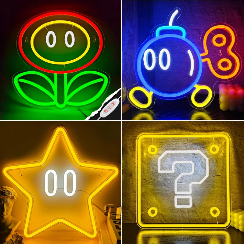 LEDネオンサイン(ネオン看板) ゲームルーム装飾 調光可能