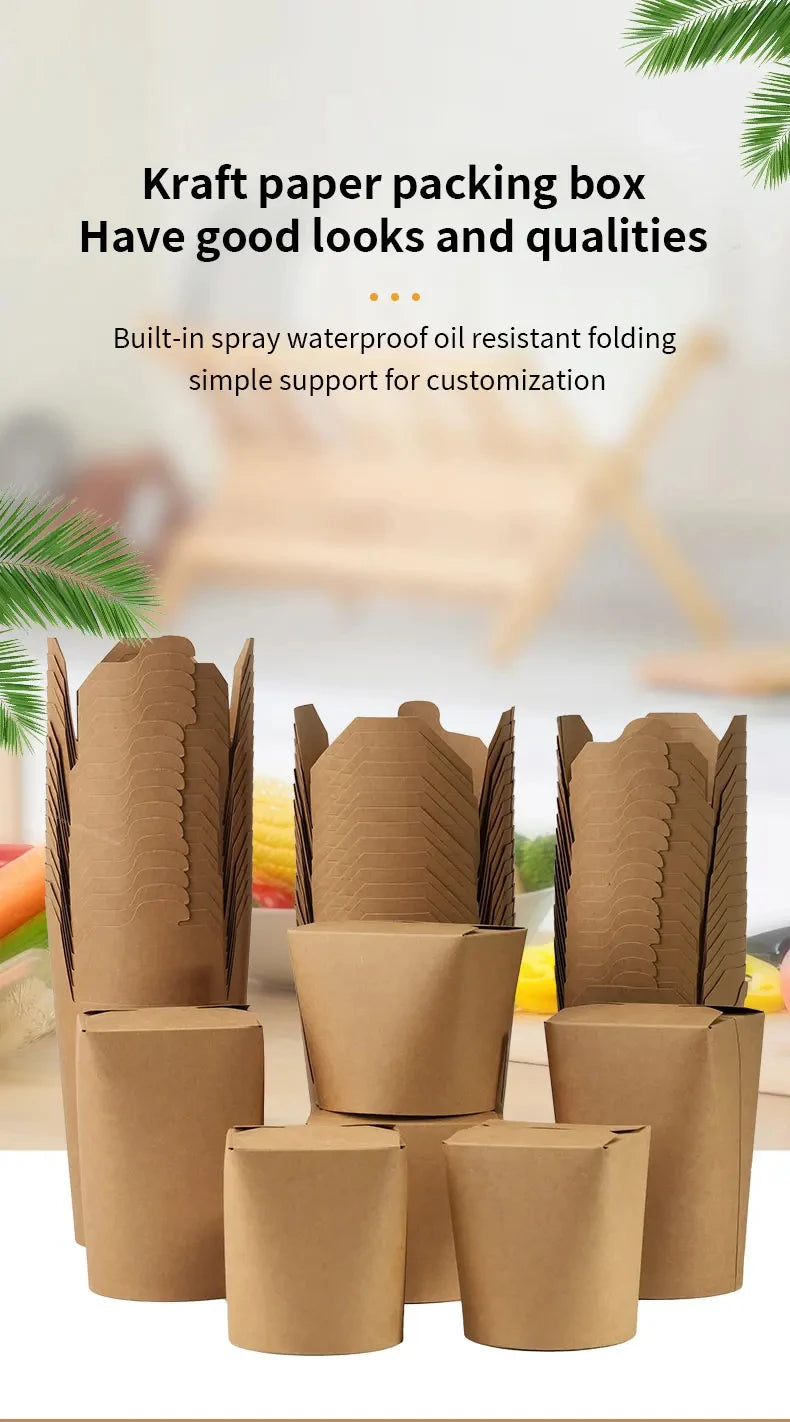 |イベント・ノベルティ用品 | 電子レンジ可 耐油クラフト紙フードBOX | 100/550/700ml