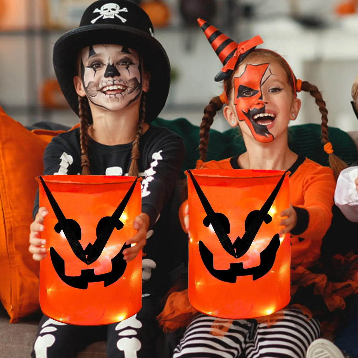 イベント・ハロウィングッズ|LEDライト付きパンプキンバッグ