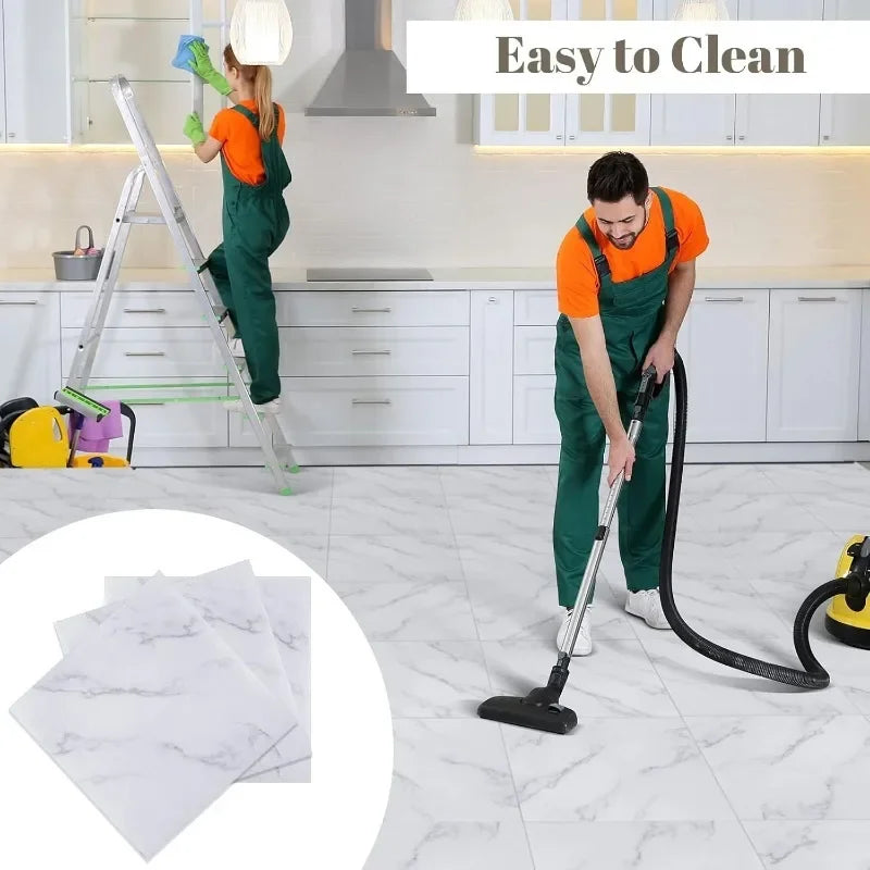 DIY用 マーブル柄タイル風 ステッカー 10枚入~50枚入 大容量