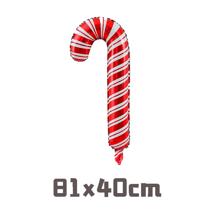 クリスマス用キャンディケインホイルバルーンセット
