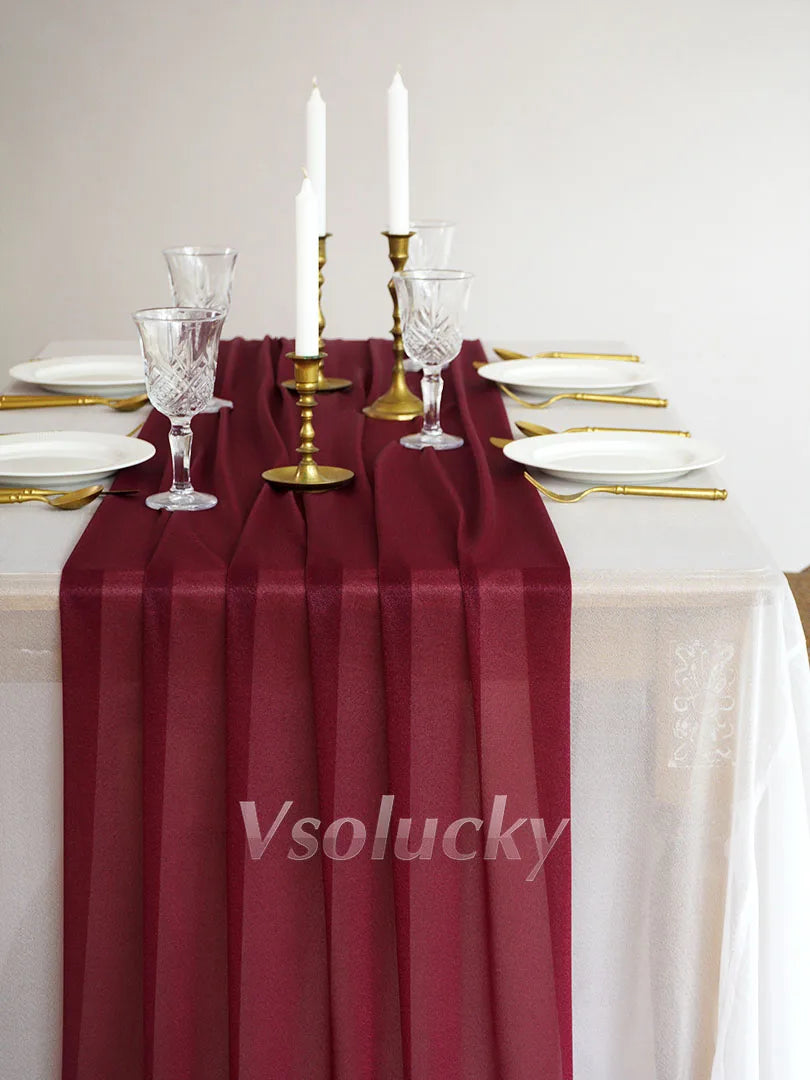 イベント・パーティ装飾 | エレガントなテーブルランナー