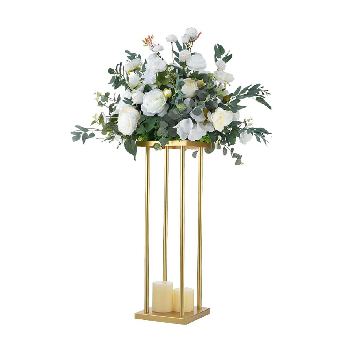 結婚式・インテリア装飾|ゴールドメタルフラワースタンド