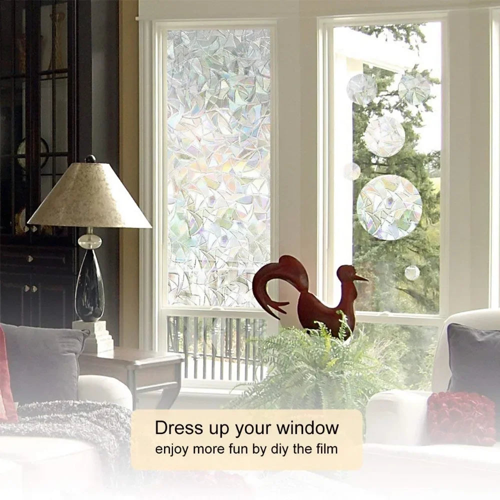 UVカット・静電気吸着タイプウィンドウフィルム(クリスタル風柄)