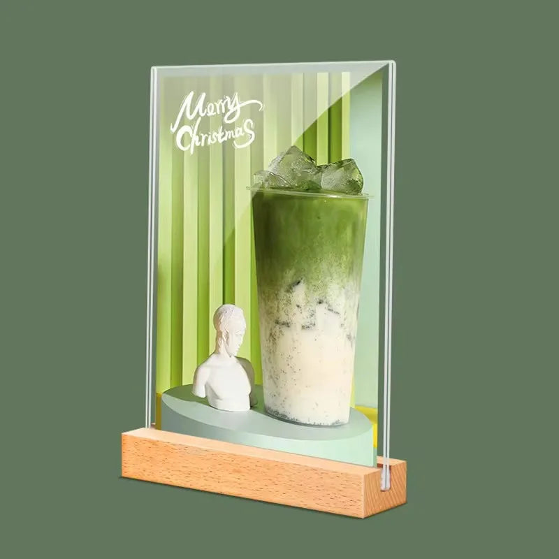 両面クリア卓上アクリルサインホルダー