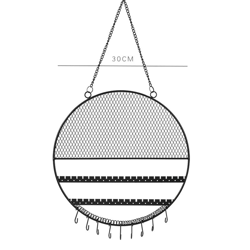 メッシュメタルジュエリーホルダーラック