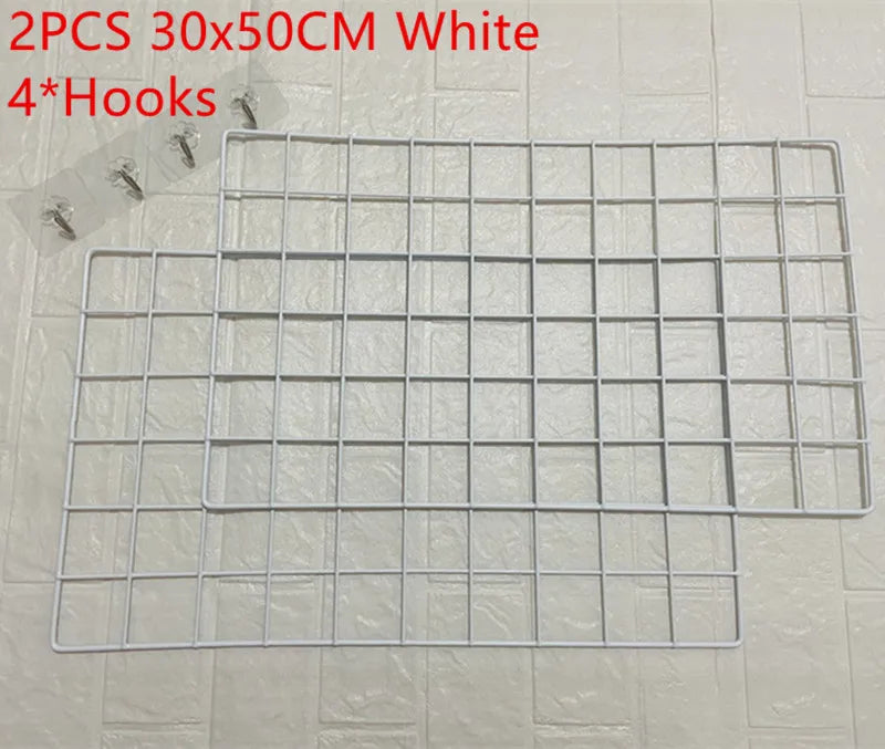 アイアンメッシュウォールラックネット什器