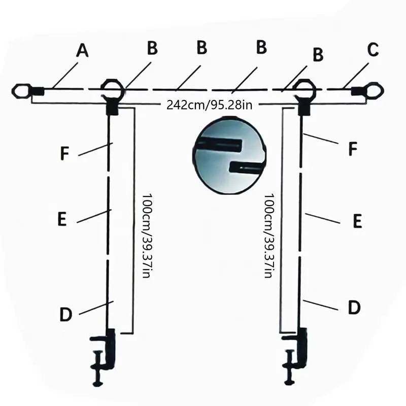 パーティー装飾 卓上用デコレーションスタンド 約280x100cm バルーン・花用
