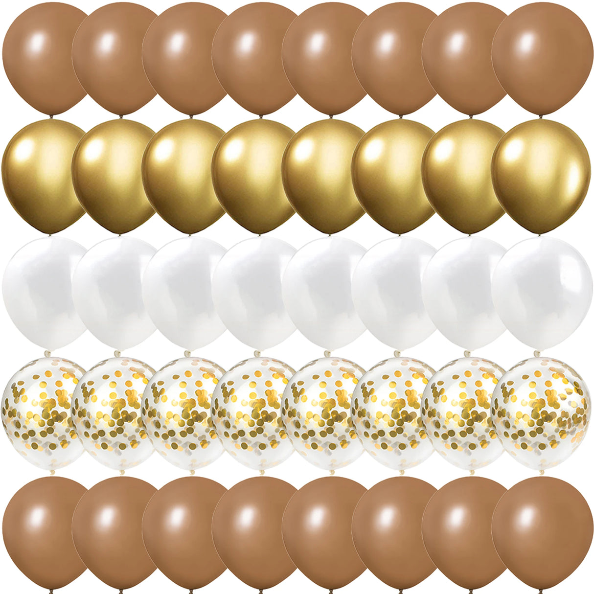 イベント・バルーン装飾|ゴールドミックス バルーンセット(40個)