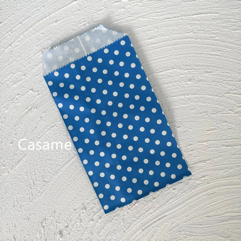 |ノベルティ用品 | ドット柄クラフトミニ紙袋 50枚入り | 8×15c