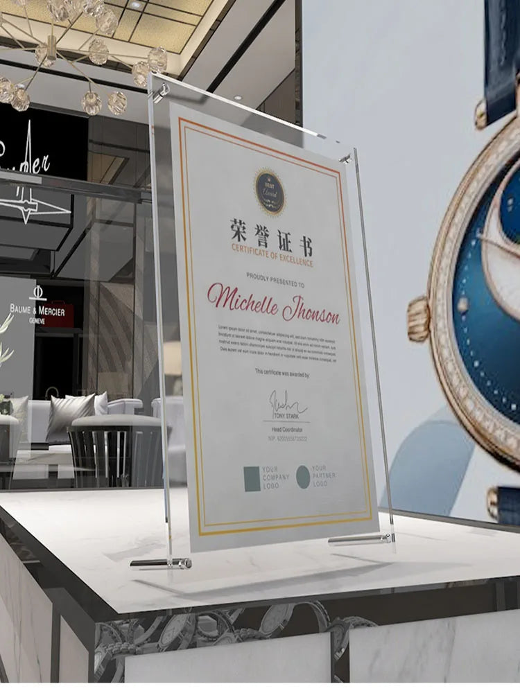 アクリル透明クリスタルフォトフレーム