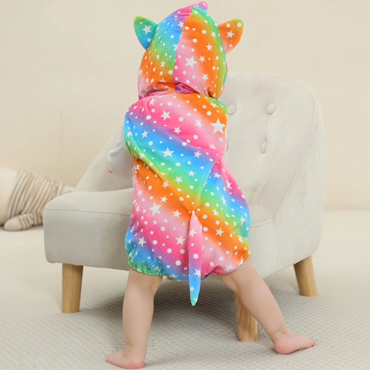 イベント・ハロウィングッズ|アニマル・ユニコーンベビーロンパース(0〜24ヶ月)着ぐるみ風