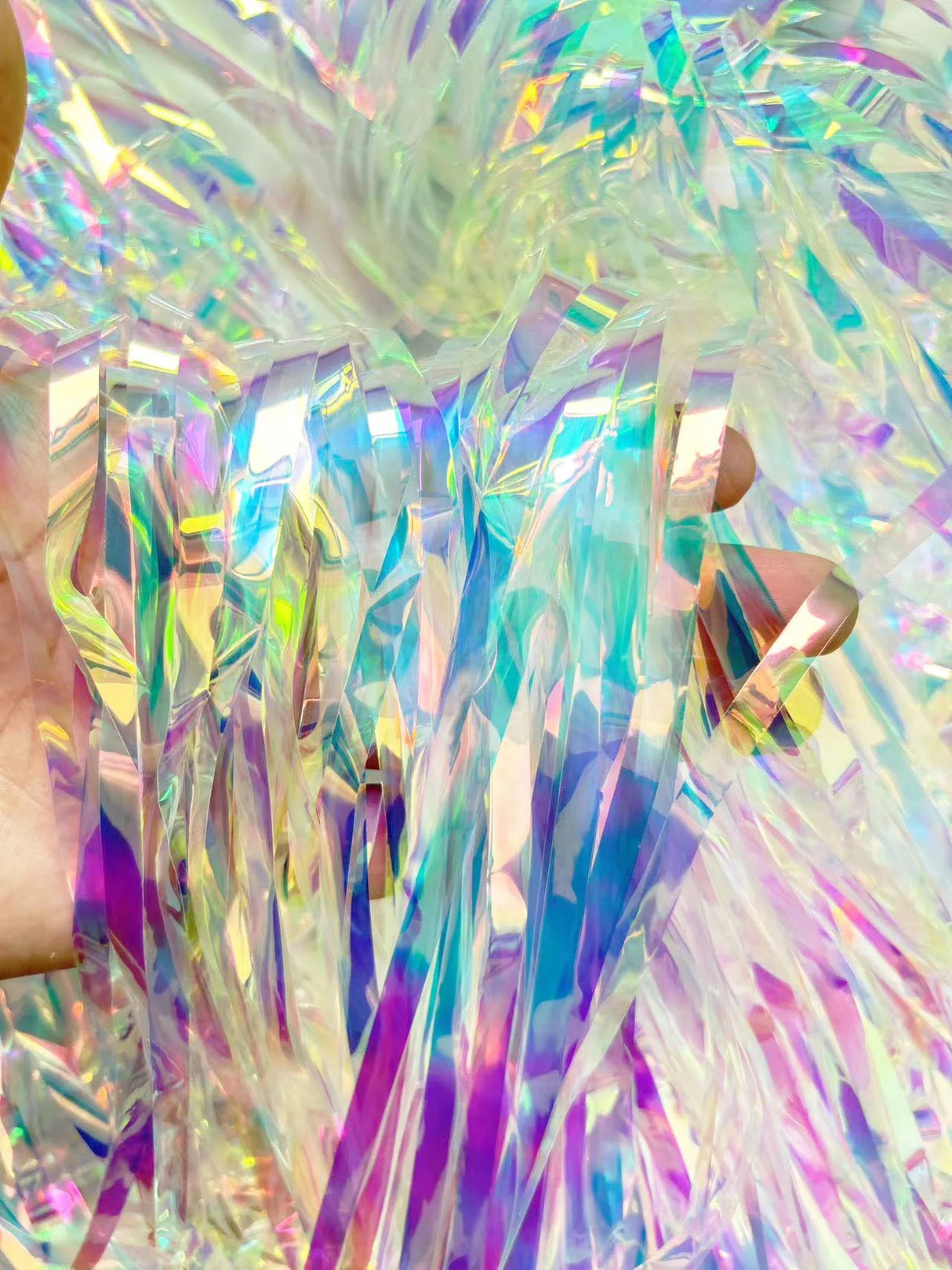 パーティー・インテリア用装飾 キラキラ!オーロラカラーカーテン 光反射