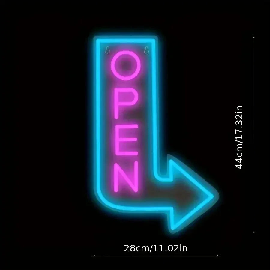 OPEN LEDネオンサイン(ネオン看板) カラフル USB電源