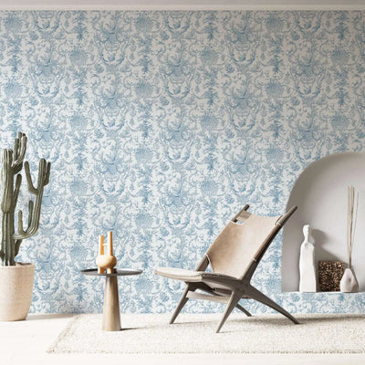 DIY用 アラベスク模様壁紙シート 糊なし紙タイプ 50c幅 クラシックな繊細柄