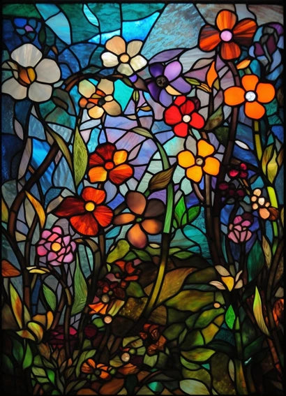 ステンドグラス教会風 ウィンドウフィルム(UVカット・静電気吸着タイプ)