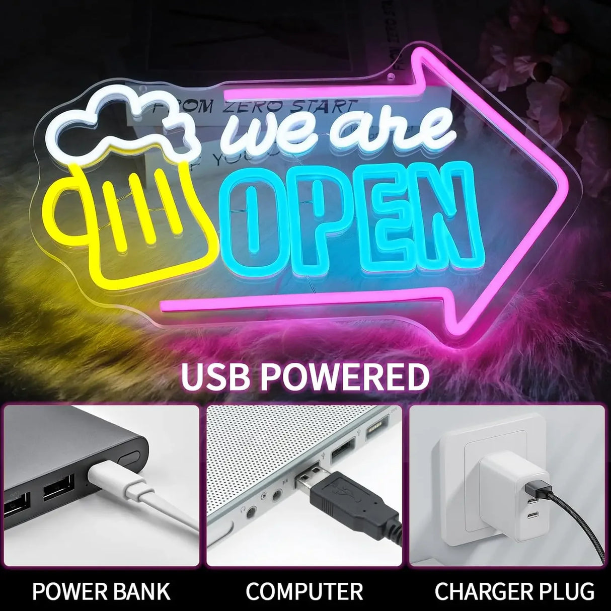 We Are Open/Cofee24 LEDネオンサイン(ネオン看板)