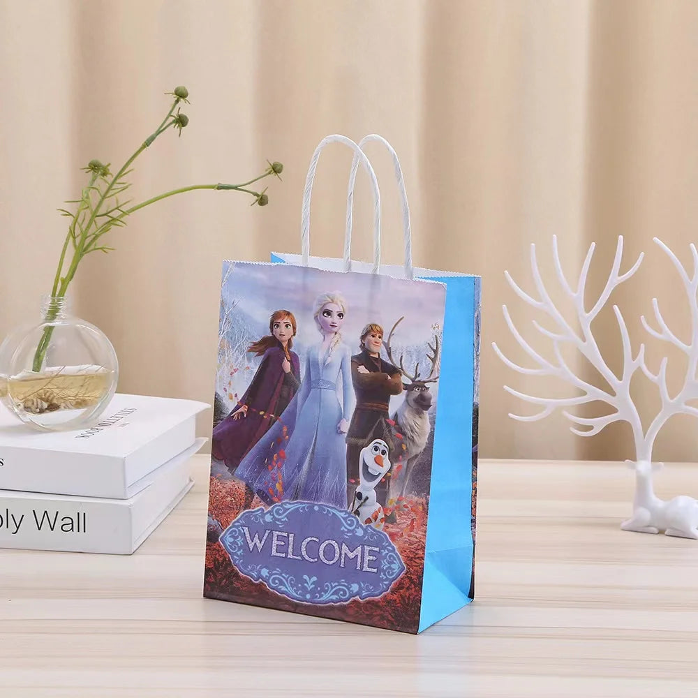 |ノベルティ用品 | アナ雪プリンセス柄ギフトバッグセット| 12x21x7cm