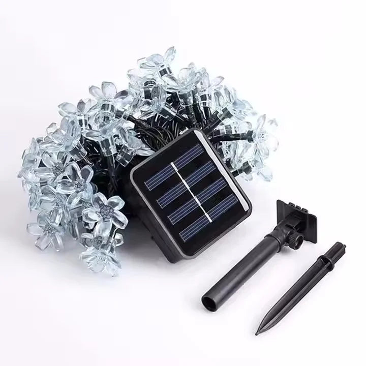 ソーラーライト|イベント・クリスマス装飾| 屋外用ソーラー桜ストリングライト(5M/7M/12M/22M)