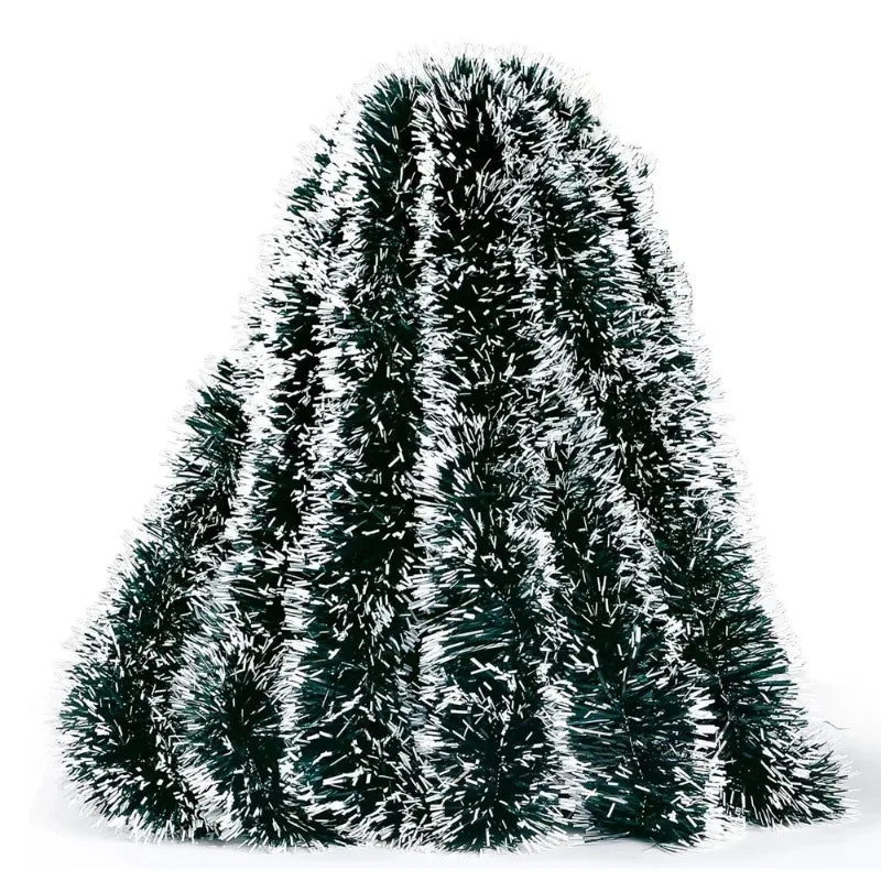 イベント・クリスマス装飾|ティンセル リボンガーランド 緑白