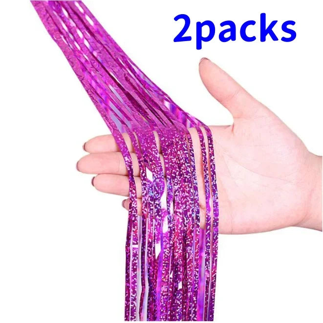 パーティー・インテリア用装飾 キラキラ!ホイル素材カーテン 誕生日用