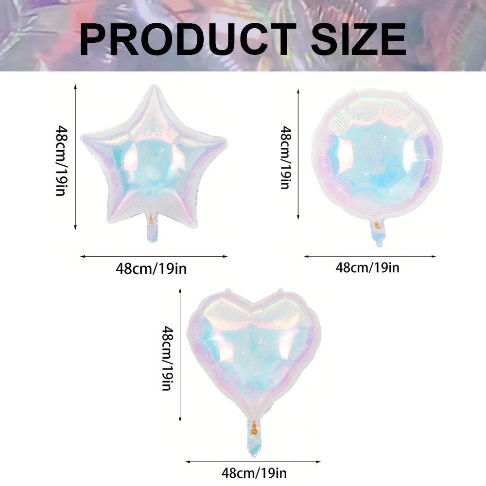 【イベント用装飾】スター&ハートバルーン(オーロラカラー)