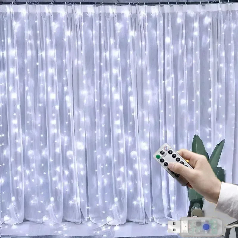 イベント・クリスマス装飾|LEDカーテンライト USB接続(幅3M/4M/6M)