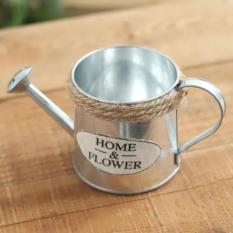 ガーデンデコレーション・ブリキ植木鉢・バスケット・ヴィンテージ