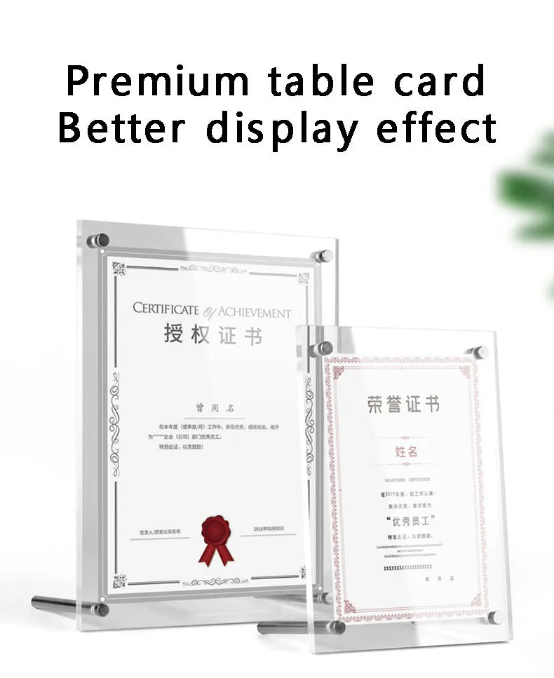 アクリル透明クリスタルフォトフレーム