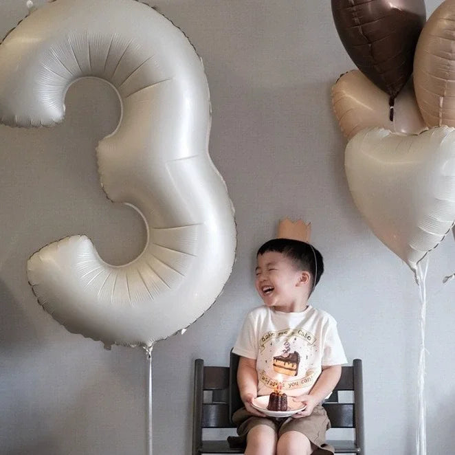 レトロカラー数字バルーン 40インチ