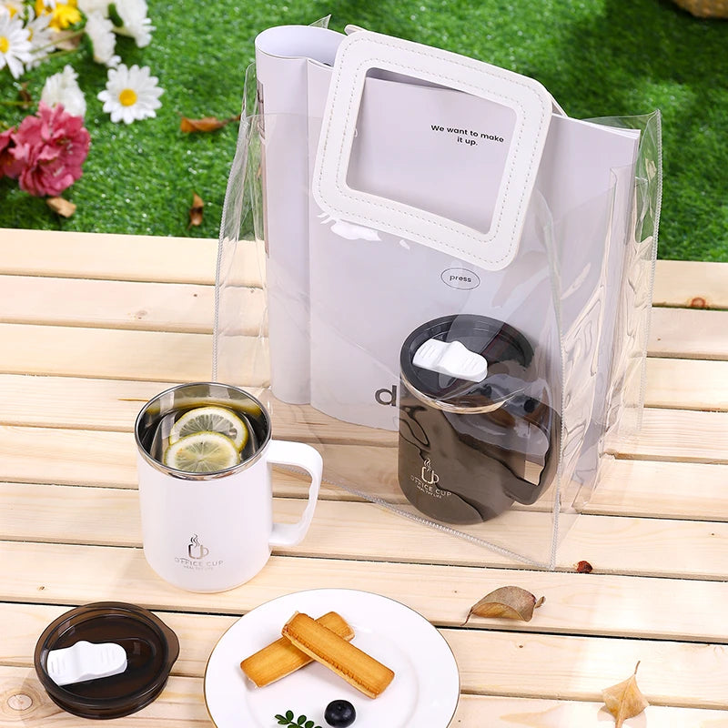 |イベント・ノベルティ用品 | ステンレス製 二重層フタ付マグカップ | 500ml