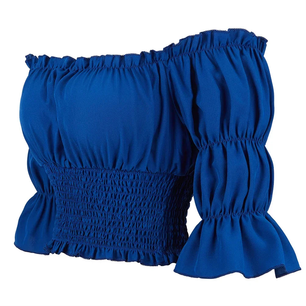 イベント・ハロウィングッズ|シャーリングオフショルダートップス (XS~XXXL)