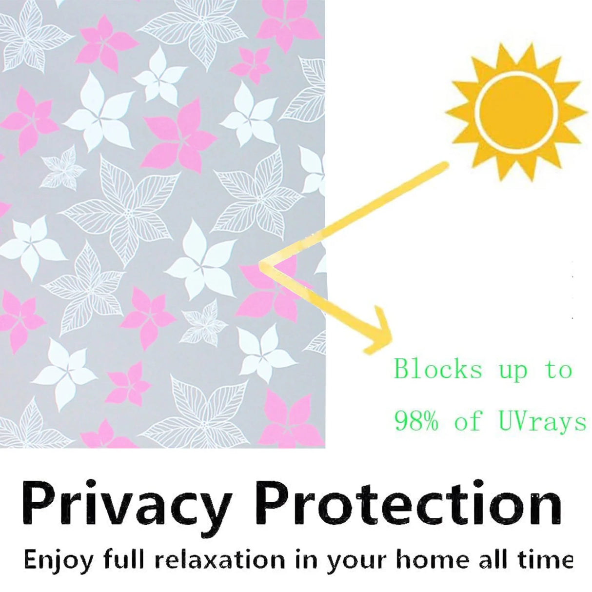 UVカット!取り外し可能ガラス用ステッカー