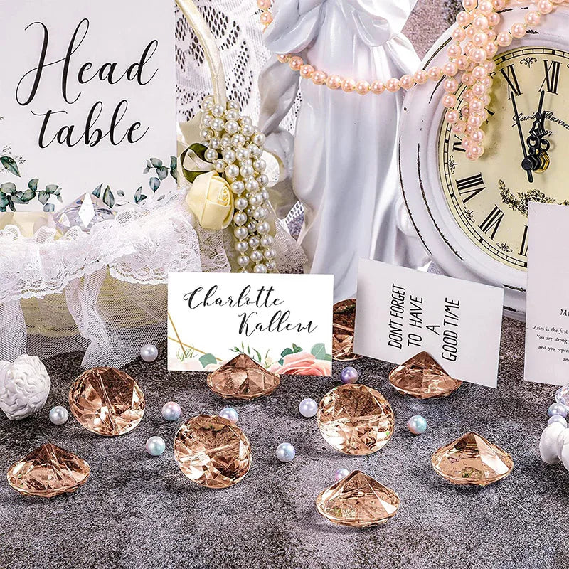 イベント・結婚式装飾|プレースカードホルダー10個セット 天然木製 ダイヤモンド型